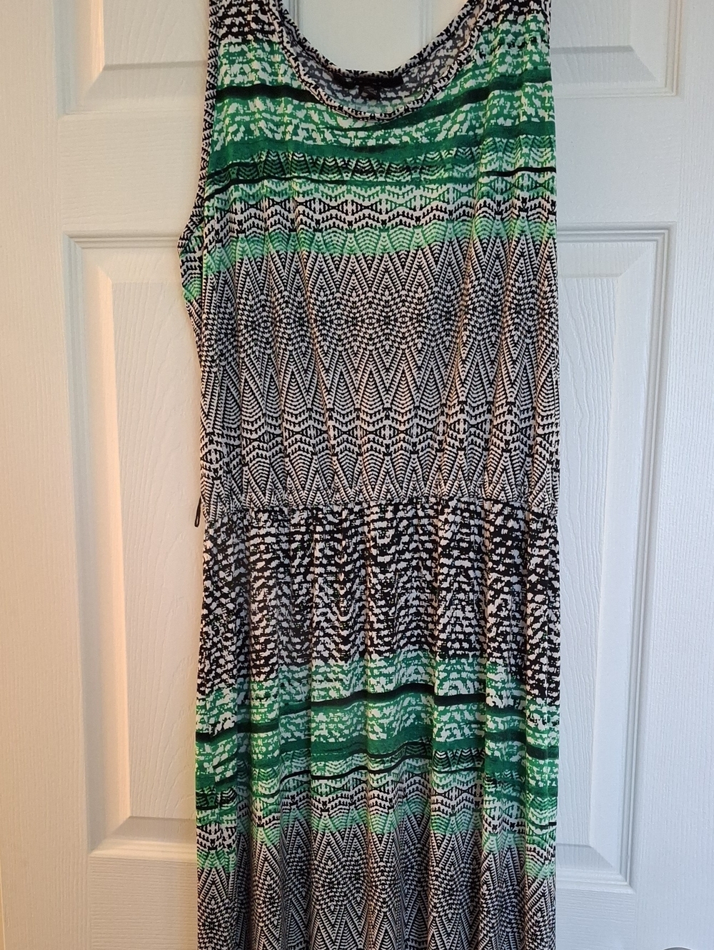 Fever Black & Green Patterned Maxi Dress